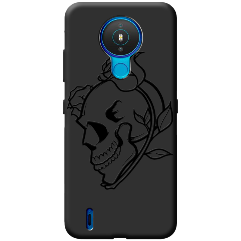 Черный чехол BoxFace Nokia 1.4 Skull and Roses