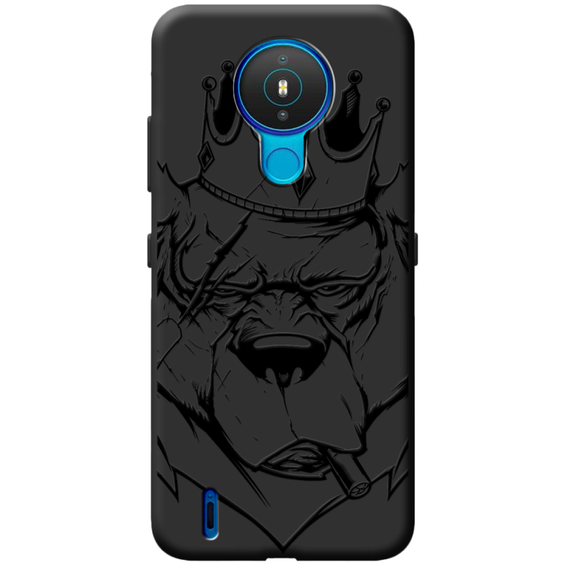 Черный чехол BoxFace Nokia 1.4 Bear King