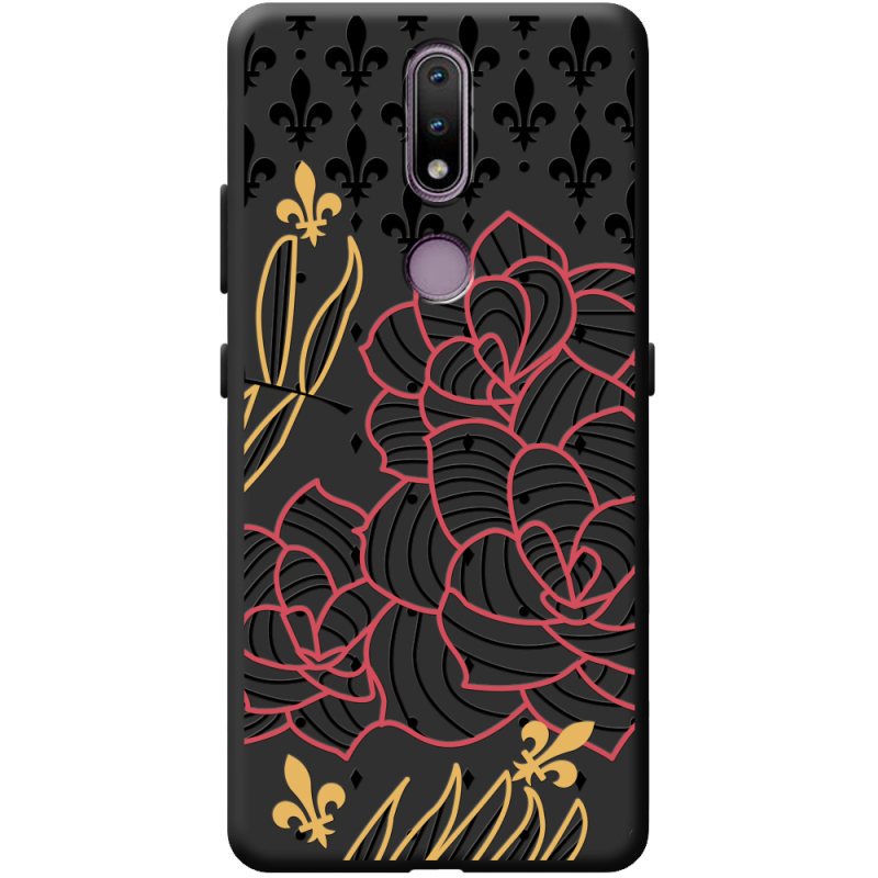 Черный чехол BoxFace Nokia 2.4 FranceFlowers