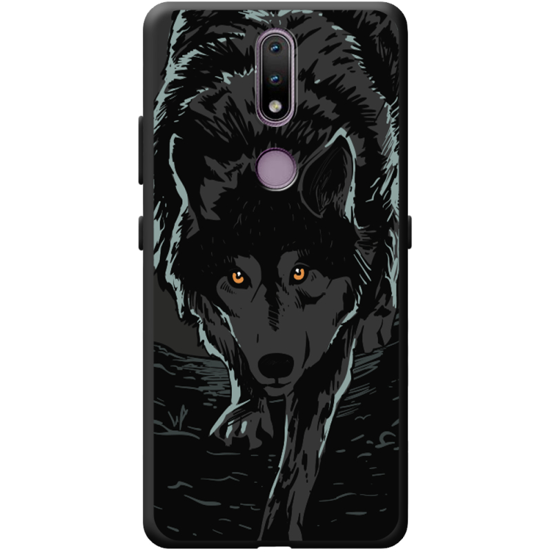 Черный чехол BoxFace Nokia 2.4 Wolf