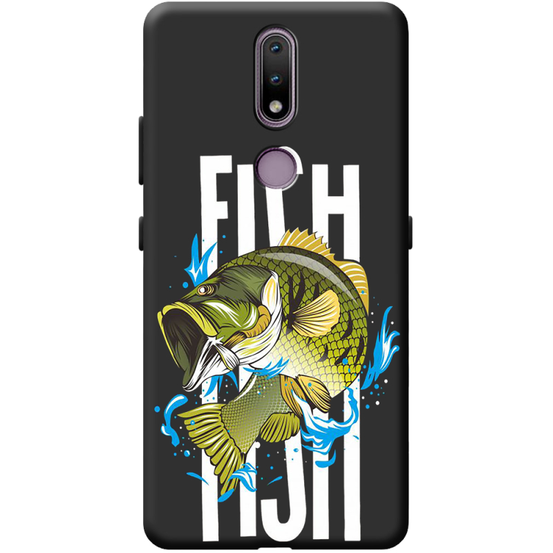 Черный чехол BoxFace Nokia 2.4 Fish