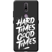 Черный чехол BoxFace Nokia 2.4 Hard Times Good Times