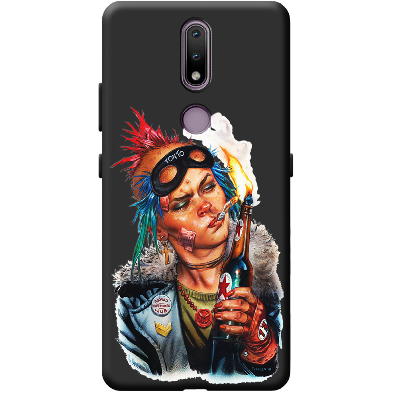 Черный чехол BoxFace Nokia 2.4 Tanker Girl