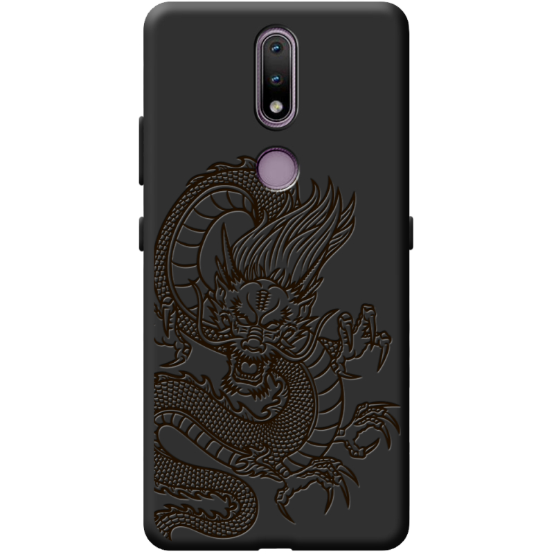 Черный чехол BoxFace Nokia 2.4 Chinese Dragon