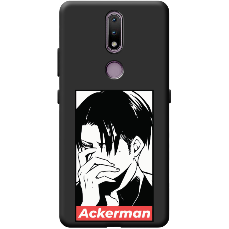 Черный чехол BoxFace Nokia 2.4 Attack On Titan - Ackerman
