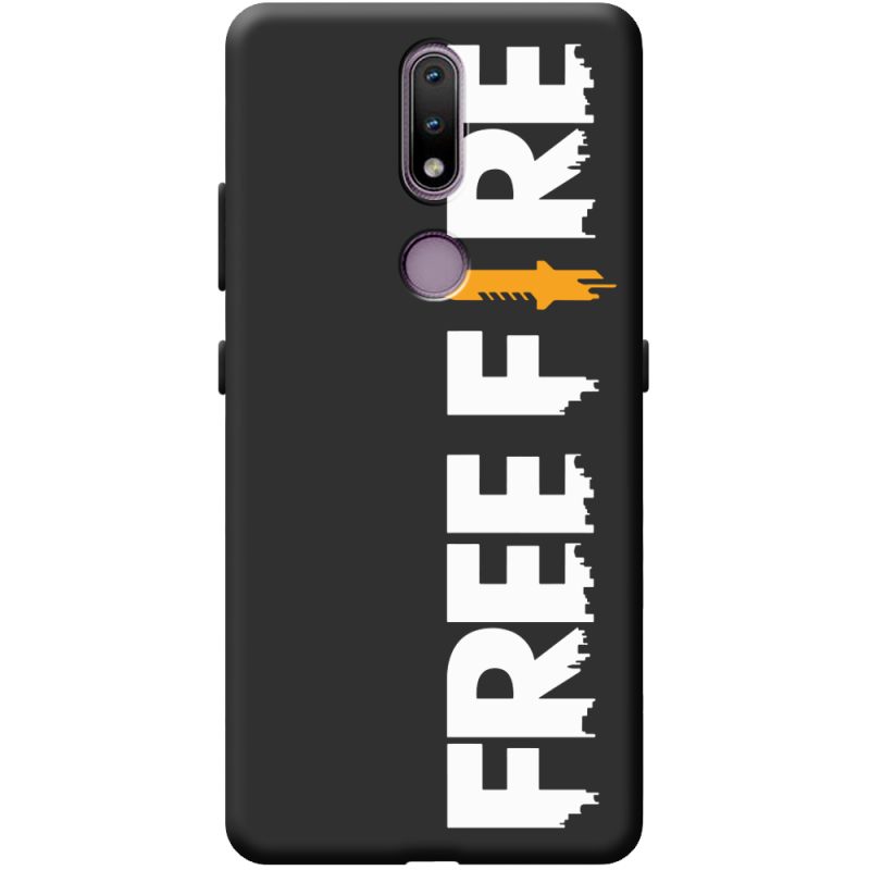 Черный чехол BoxFace Nokia 2.4 Free Fire White Logo