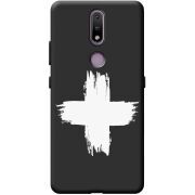 Черный чехол BoxFace Nokia 2.4 Білий хрест ЗСУ