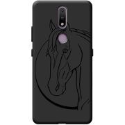 Черный чехол BoxFace Nokia 2.4 Horse