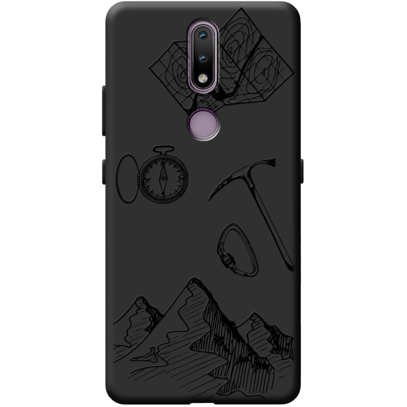 Черный чехол BoxFace Nokia 2.4 Mountains