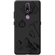 Черный чехол BoxFace Nokia 2.4 Mountains