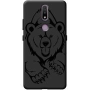 Черный чехол BoxFace Nokia 2.4 Grizzly Bear