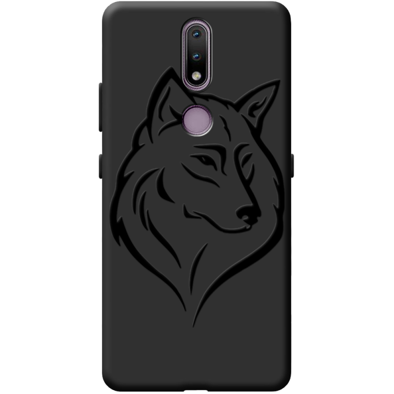 Черный чехол BoxFace Nokia 2.4 Wolf