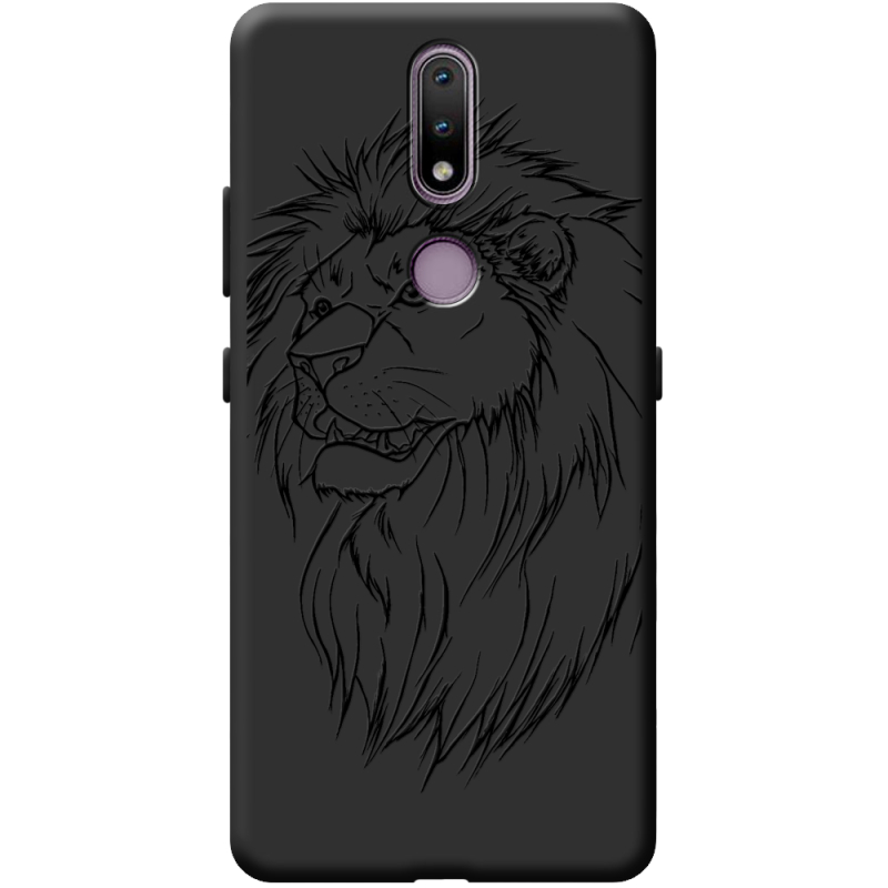 Черный чехол BoxFace Nokia 2.4 Lion