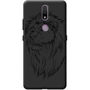 Черный чехол BoxFace Nokia 2.4 Lion