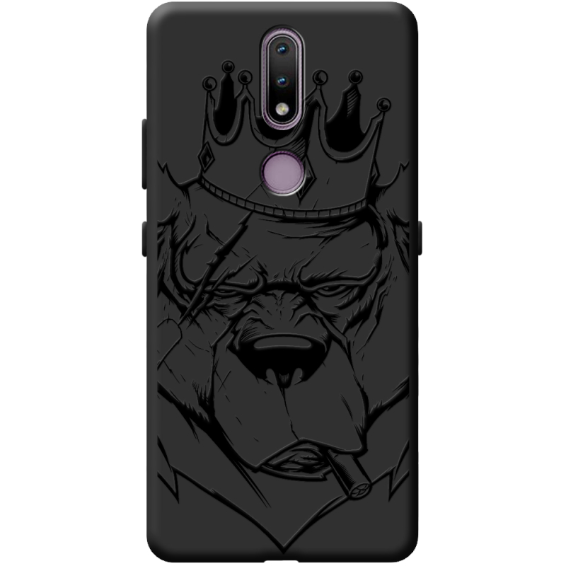 Черный чехол BoxFace Nokia 2.4 Bear King