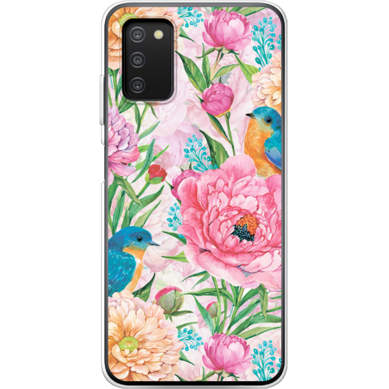 Чехол BoxFace Samsung Galaxy A03s (A037) Birds in Flowers