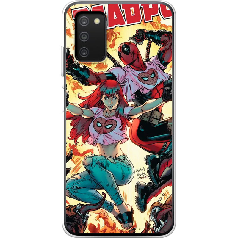 Чехол BoxFace Samsung Galaxy A03s (A037) Deadpool and Mary Jane