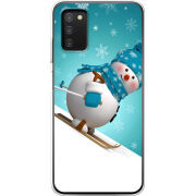 Чехол BoxFace Samsung Galaxy A03s (A037) Skier Snowman