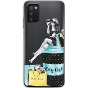 Прозрачный чехол BoxFace Samsung Galaxy A03s (A037) City Girl