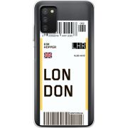 Прозрачный чехол BoxFace Samsung Galaxy A03s (A037) Ticket London