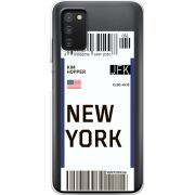 Прозрачный чехол BoxFace Samsung Galaxy A03s (A037) Ticket New York