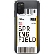 Прозрачный чехол BoxFace Samsung Galaxy A03s (A037) Ticket Springfield