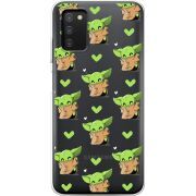 Прозрачный чехол BoxFace Samsung Galaxy A03s (A037) Pattern Baby Yoda