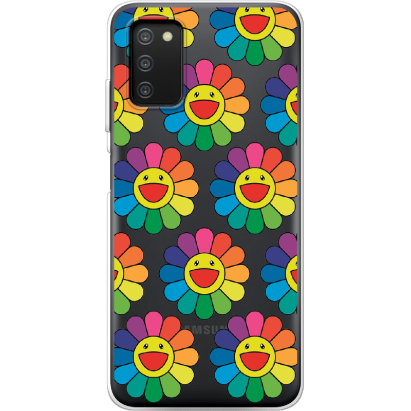 Прозрачный чехол BoxFace Samsung Galaxy A03s (A037) Hippie Flowers