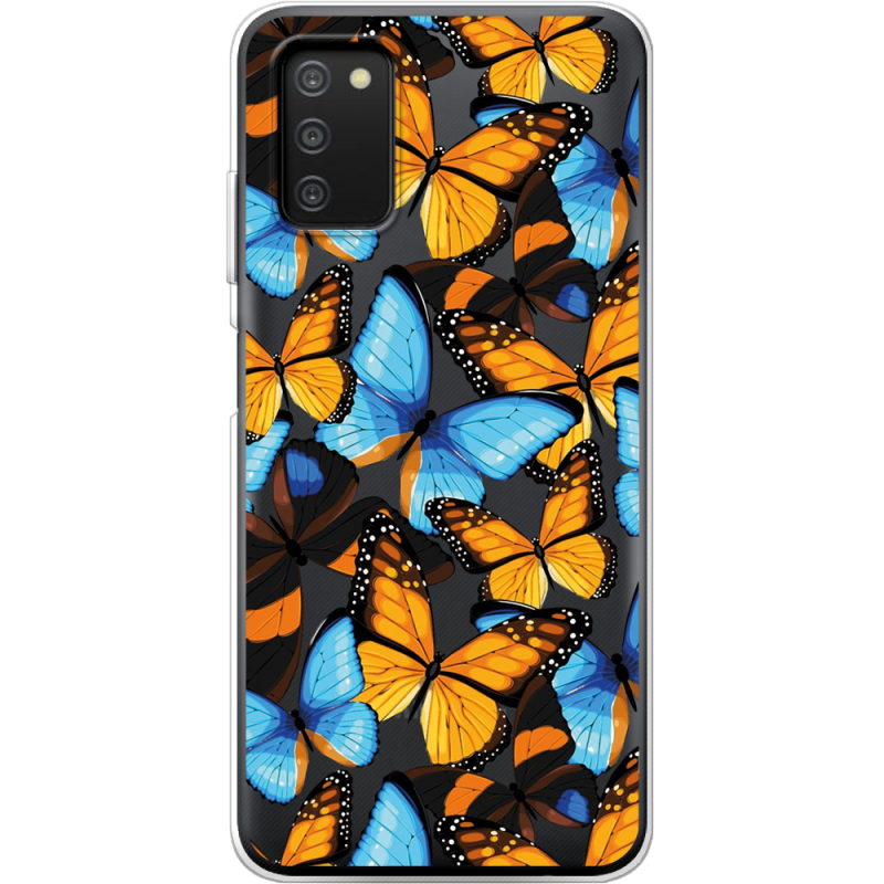 Прозрачный чехол BoxFace Samsung Galaxy A03s (A037) Butterfly Morpho