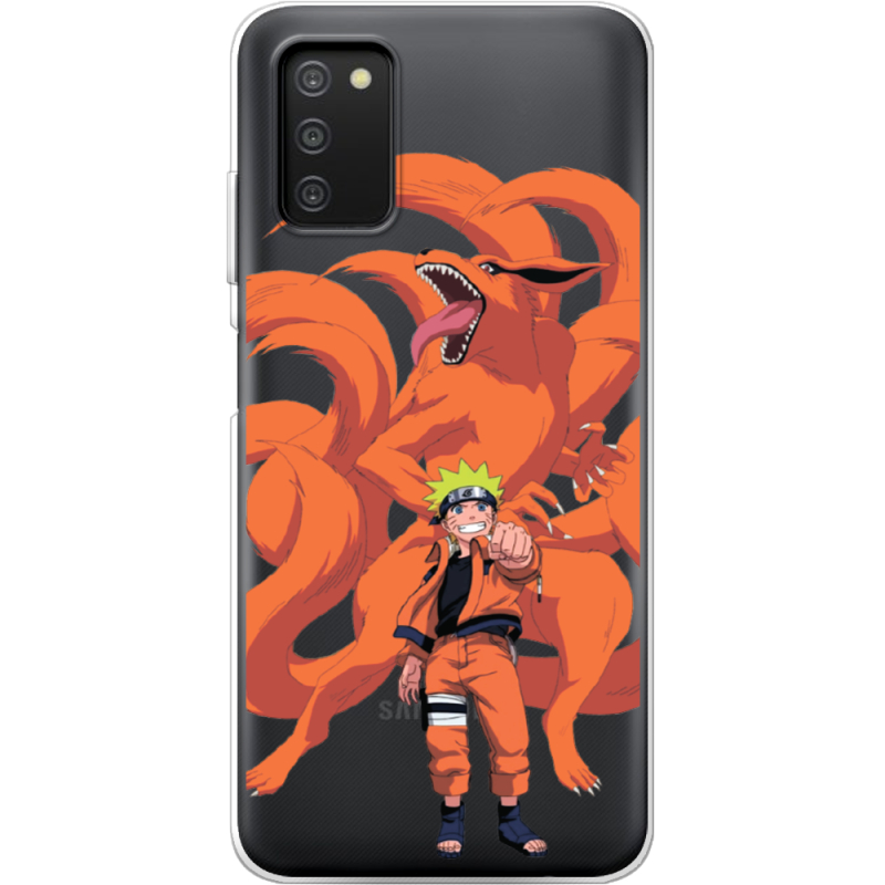 Прозрачный чехол BoxFace Samsung Galaxy A03s (A037) Naruto and Kurama