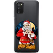 Прозрачный чехол BoxFace Samsung Galaxy A03s (A037) Cool Santa