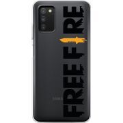 Прозрачный чехол BoxFace Samsung Galaxy A03s (A037) Free Fire Black Logo