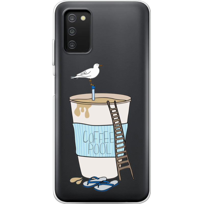 Прозрачный чехол BoxFace Samsung Galaxy A03s (A037) Segull in Cofee Pool
