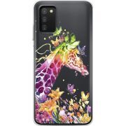 Прозрачный чехол BoxFace Samsung Galaxy A03s (A037) Colorful Giraffe