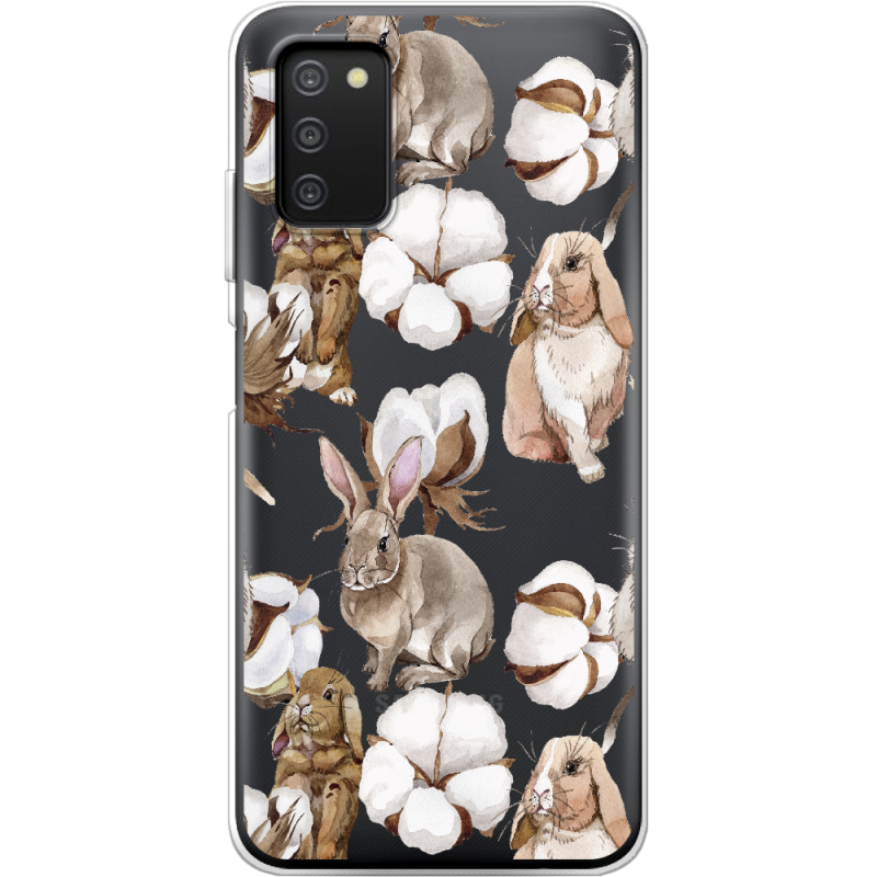 Прозрачный чехол BoxFace Samsung Galaxy A03s (A037) Cotton and Rabbits