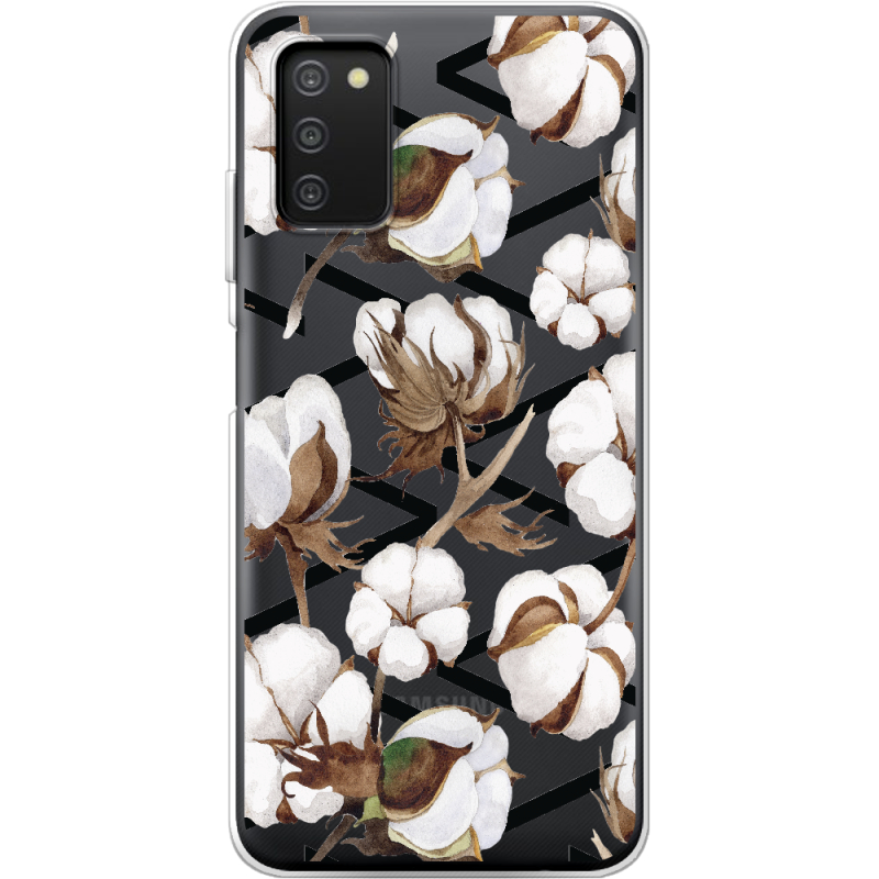 Прозрачный чехол BoxFace Samsung Galaxy A03s (A037) Cotton flowers