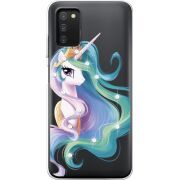 Чехол со стразами BoxFace Samsung Galaxy A03s (A037) Unicorn Queen