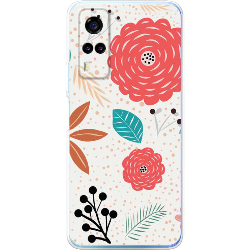 Чехол BoxFace Vivo Y31 Line Flowers