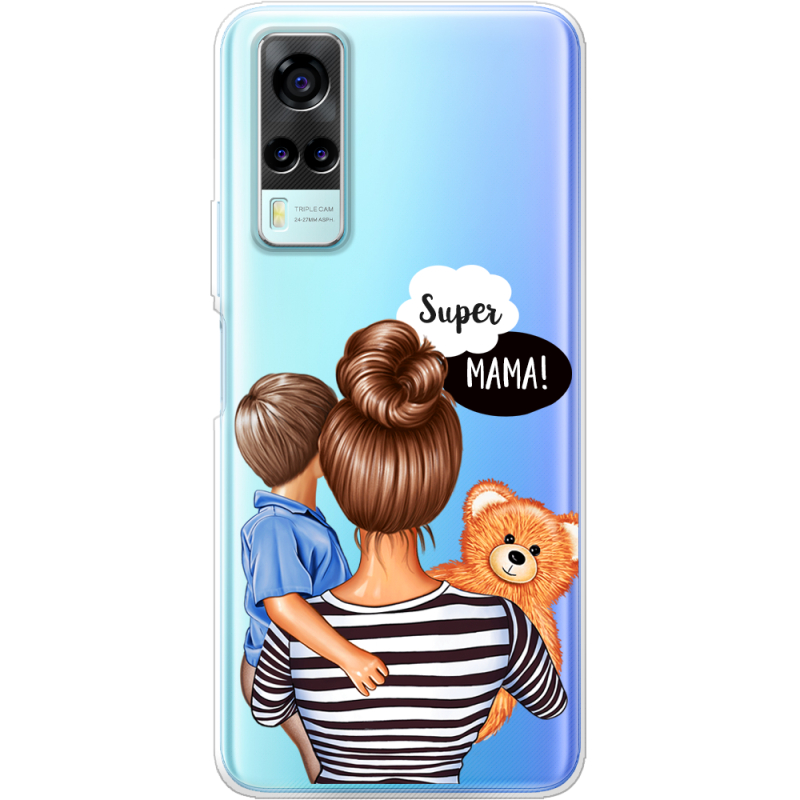 Прозрачный чехол BoxFace Vivo Y31 Super Mama and Son