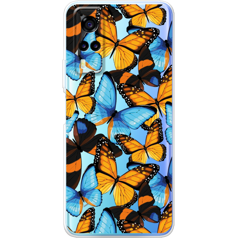 Прозрачный чехол BoxFace Vivo Y31 Butterfly Morpho