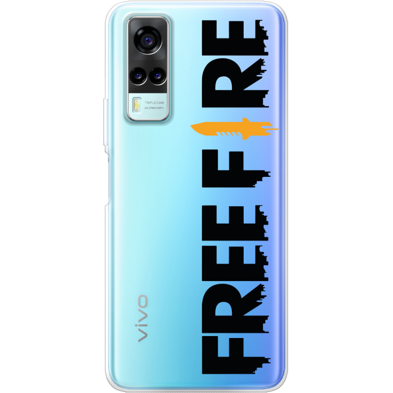 Прозрачный чехол BoxFace Vivo Y31 Free Fire Black Logo