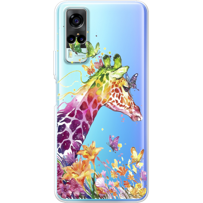 Прозрачный чехол BoxFace Vivo Y31 Colorful Giraffe