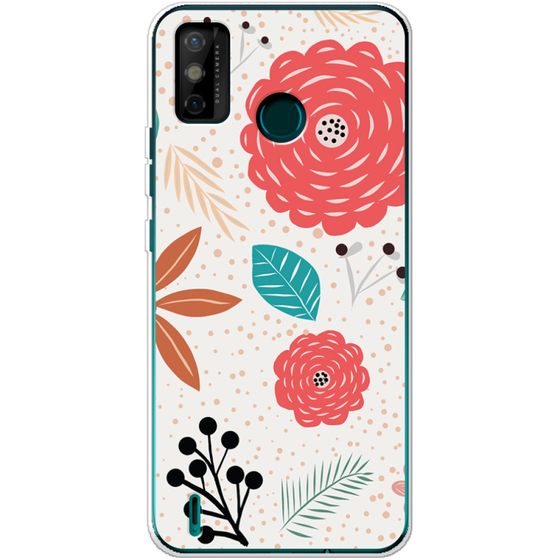 Чехол BoxFace Tecno Spark 6 Go Line Flowers