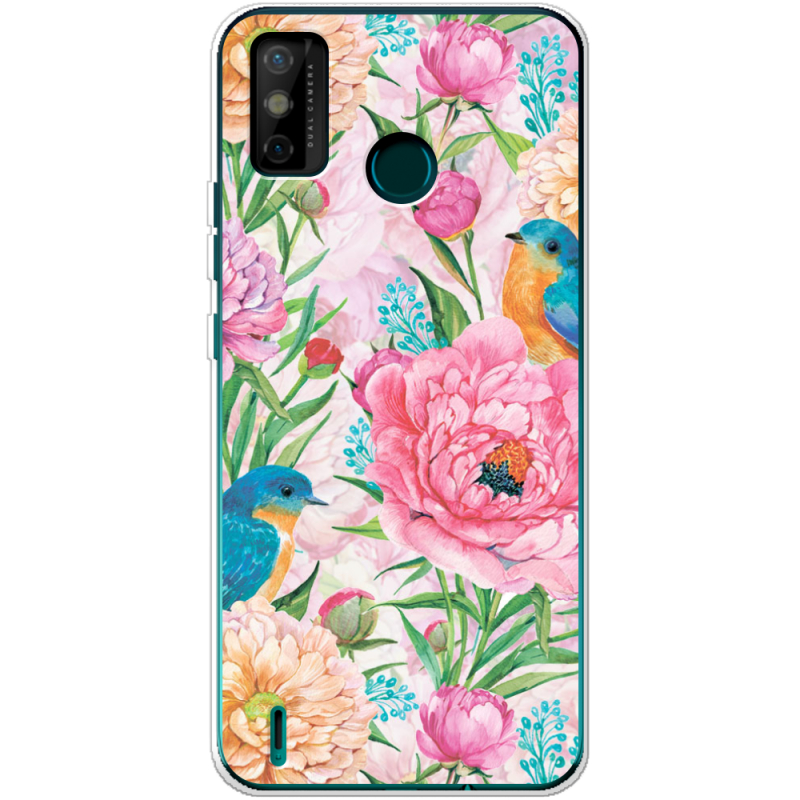 Чехол BoxFace Tecno Spark 6 Go Birds in Flowers