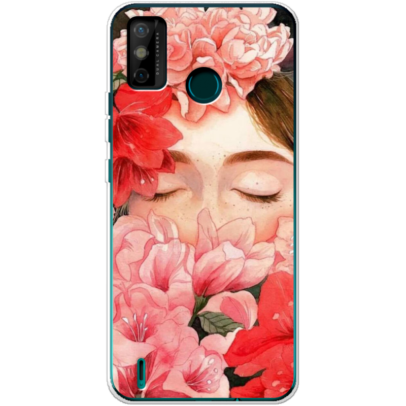 Чехол BoxFace Tecno Spark 6 Go Girl in Flowers