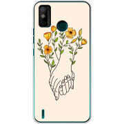 Чехол BoxFace Tecno Spark 6 Go Flower Hands