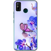 Чехол BoxFace Tecno Spark 6 Go Orchids and Butterflies