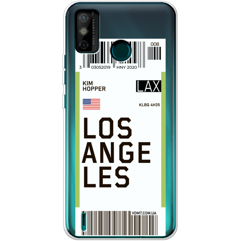 Прозрачный чехол BoxFace Tecno Spark 6 Go Ticket Los Angeles