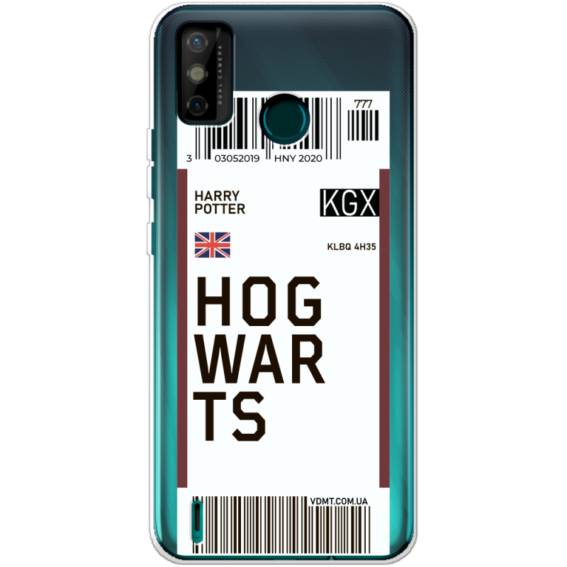 Прозрачный чехол BoxFace Tecno Spark 6 Go Ticket Hogwarts