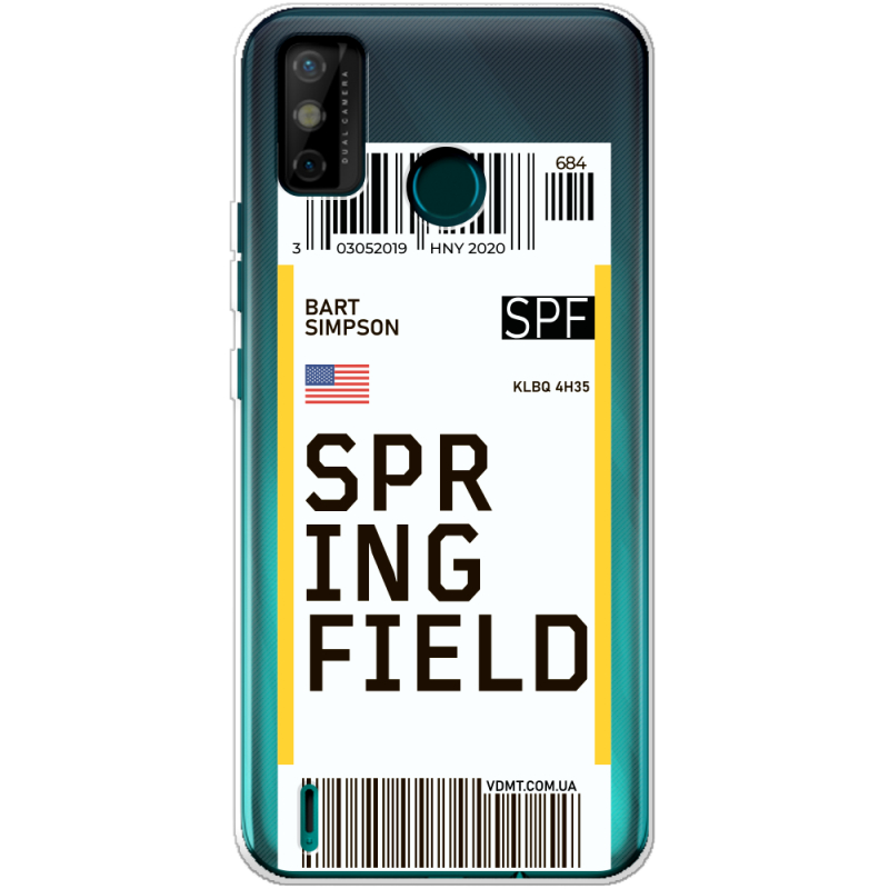 Прозрачный чехол BoxFace Tecno Spark 6 Go Ticket Springfield